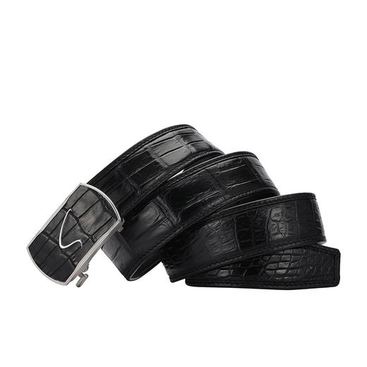 6942199079426120 沙驰satchi 【珍稀原生态】男鳄鱼肚皮带内穿腰带奢华礼盒礼品袋【节日礼物】-120cm 商品图1