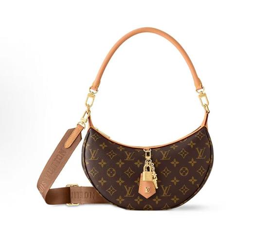 驴家 Looping 可拆卸可调节肩带 Monogram 涂层帆布 单肩斜挎手提包 女款 棕色（CB） 商品图0