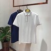 短袖polo衫新款透气舒适翻领拉链休闲简约纯色上衣   FL-9138* 商品缩略图0
