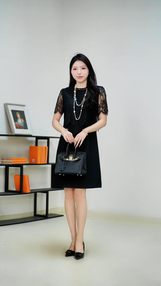 M1 臣禾	【立裁小黑裙】蕾丝罩衫 无袖背心裙连衣裙	JZ251020175 商品图3