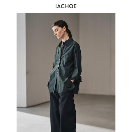 棉仓3571504004-IACHOE 海青色衬衫3571504004 商品图0
