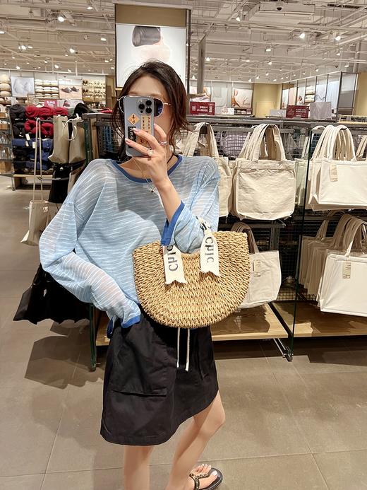 <曾小咸推荐> 撞色条纹防晒罩衫 日常129/件 活动价89.99/件！！ 商品图3