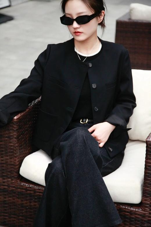 【高品质私服】【IC毛弹斜纹夹克外套】对身材包容性高，挺括骨感/巧妙美化身形G0975-CC【无标出货 介意慎拍】 商品图5