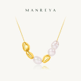 优选丨Manreya玛芮雅“金豆”淡水珍珠耳环/耳夹/项链(金色款/银色款)