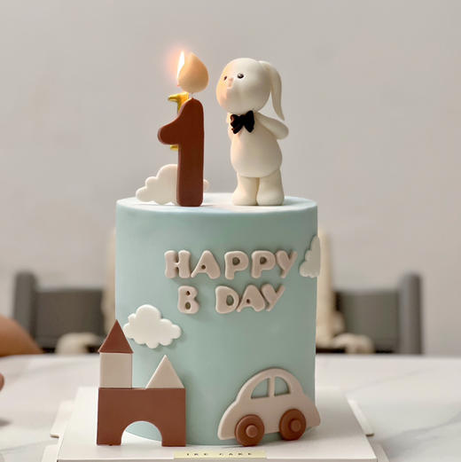 吹蜡烛的小兔子（奶酪霜抹面） 商品图0