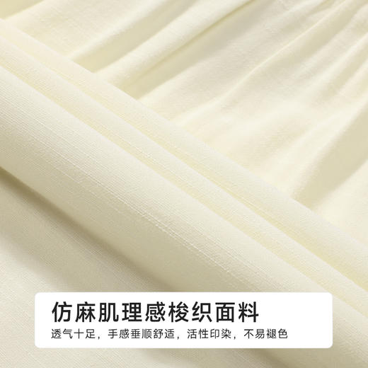 都市丽人生活家居女士梭织棉短袖裙薄麻麻纱短袖类LHH6D2 商品图6