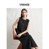 VIMAGE纬漫纪珍珠褶皱遮肉显瘦休闲简约无袖上衣2025夏季新款V2313924 商品缩略图2