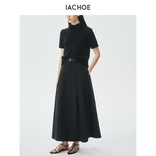 棉仓3621505016-IACHOE小翻领短袖毛衣3621505016 商品图3