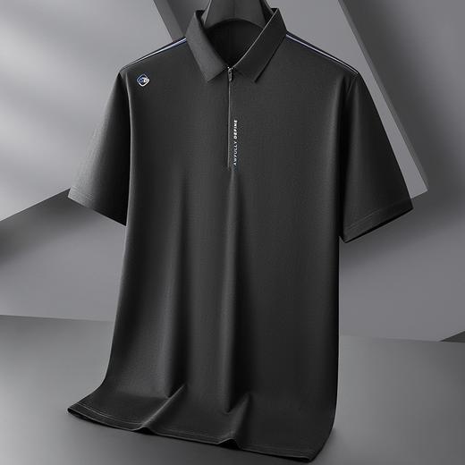 【棉质】【DPF】大依优型大码半拉链短袖polo衫夏季新款肥佬宽松百搭半袖体恤上衣胖子男士 商品图3