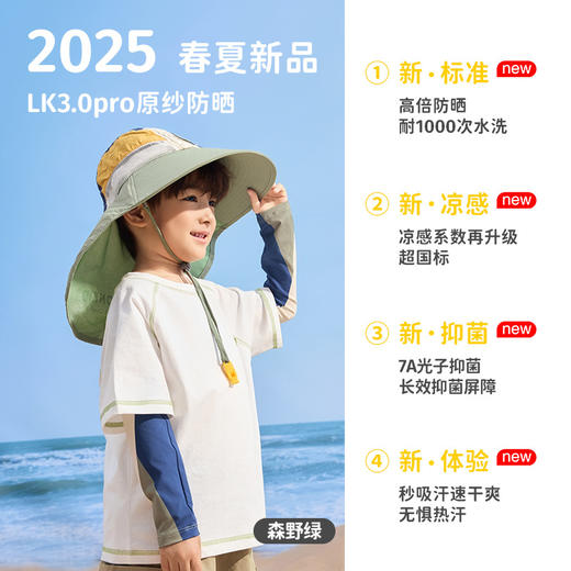 【前后大帽檐，原纱防晒帽】Lemonkid柠檬宝宝原纱防晒帽 女童男孩2025新款 沙滩海边宝宝太阳儿童遮阳帽-QQ 商品图4