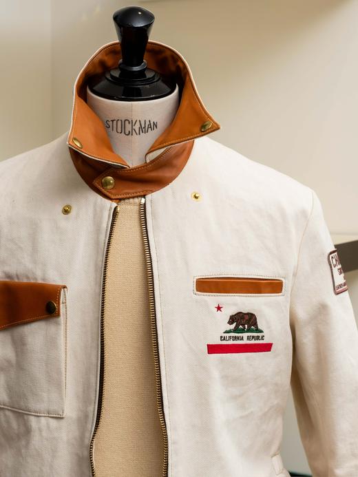 Chapal「Pebble Beach」白色帆布驾驶夹克 商品图3