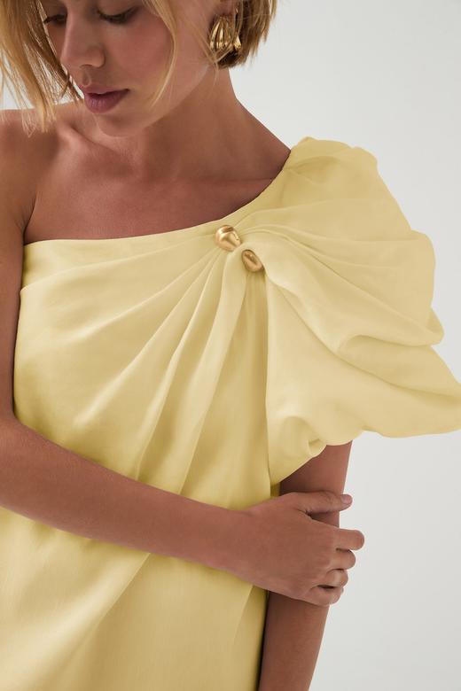 Aje - Cira Mini Dress - Lemon - 女装 - 连身裙 - 柠檬黄 商品图2