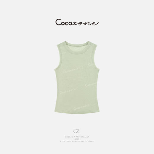 COCO ZONE 刘一一 100绵羊毛早春无袖显瘦打底背心CD2A0557 商品图0