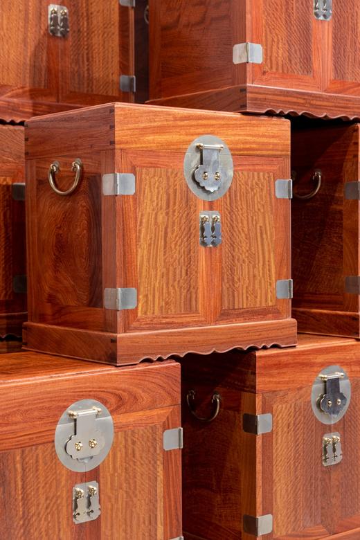 红桥红  家具严选  缅甸花梨（大果紫檀）【38故宫款 官皮箱】 商品图2