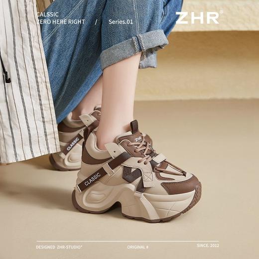 ZHR则则厚底透气老爹鞋显瘦女鞋春季新款ins百搭休闲运动鞋女增高 商品图4