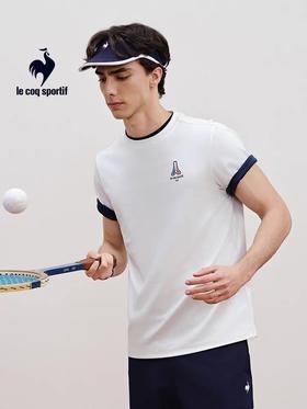 【大都会】乐卡克法国公鸡夏季男子纯棉运动短袖网球透气圆领T恤运动上衣