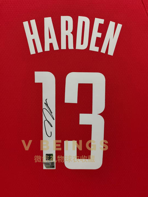 收藏系列 哈登 火箭队13号红色 75周年 亲笔签名球衣 商品图2