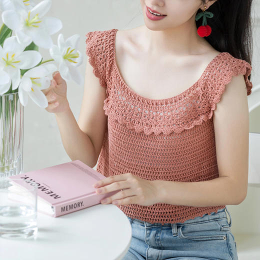 苏苏姐家素意小衫手工diy钩针编织棉麻衣服毛线团材料包 商品图3