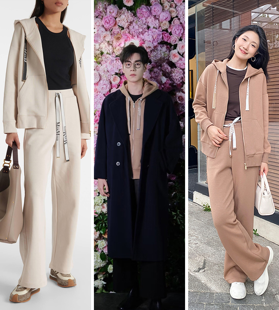 单品包邮 现货 THS-限时 max家 原厂双面布重磅有机棉/M+帽衫宽裁运动裤 BI478 BJ3153