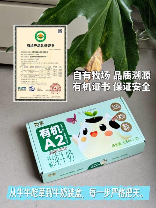 奶气有机A2β-酪蛋白儿童纯牛奶3提（赠同款4盒） 商品图1