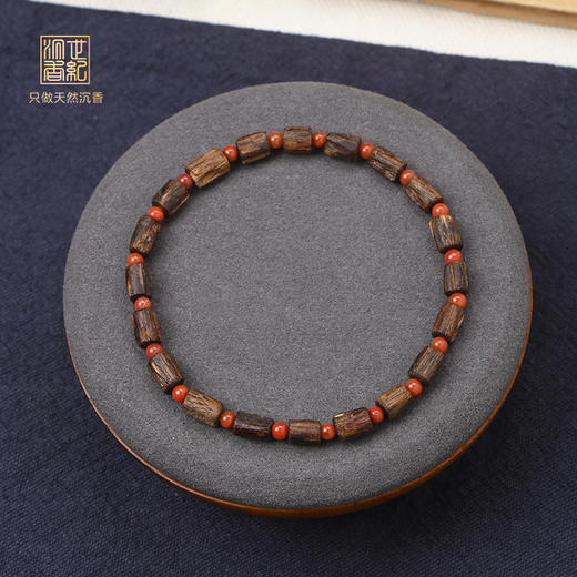 天然芽庄白奇楠桶珠 沉水级 约4.5mm*20颗 2.09克 SP11556 商品图0