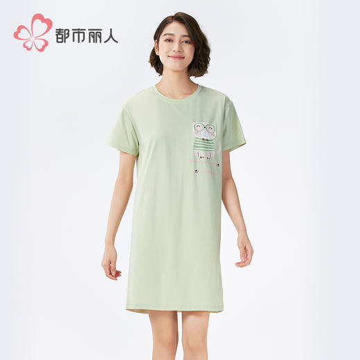 都市丽人会员精选女士棉质短袖裙薄40支TC拉架短袖类LHH6E3 商品图1