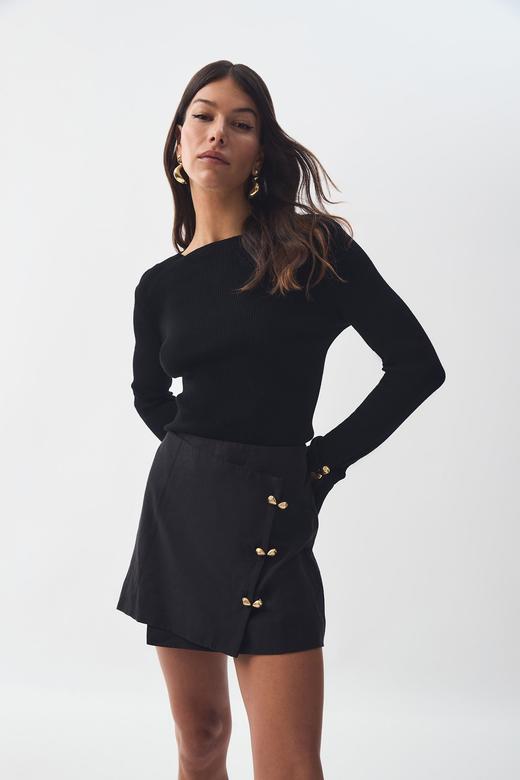 Aje - Amber Mini Skirt - Black - 女装 - 短裙 - 黑色 商品图6