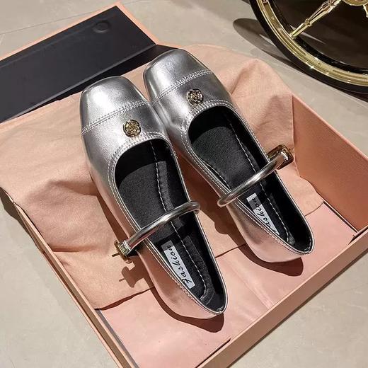 【YW】无忧购法式温柔小香风一字扣平底玛丽珍小皮鞋（尺码偏小，建议拍大一码）H262(截单后7天发货) 商品图8