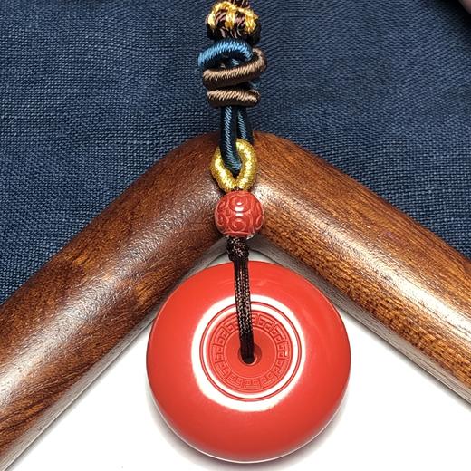 新款手编长短可调圆形红砂平安扣吊坠 饰品美物 商品图2