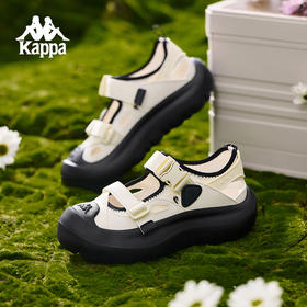Kappa卡帕背靠背凉鞋女2025夏季厚底溯溪鞋老爹鞋镂空运动沙滩鞋K0F45LL00