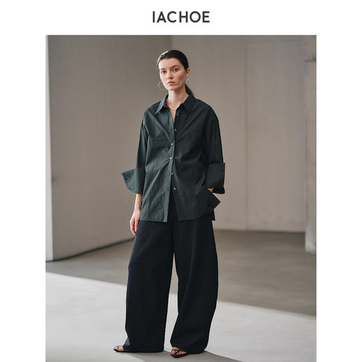 棉仓3571504004-IACHOE 海青色衬衫3571504004 商品图4