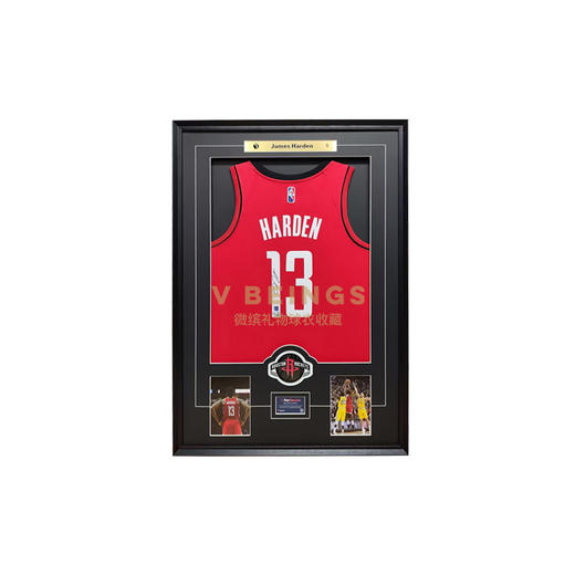 收藏系列 哈登 火箭队13号红色 75周年 亲笔签名球衣 商品图0