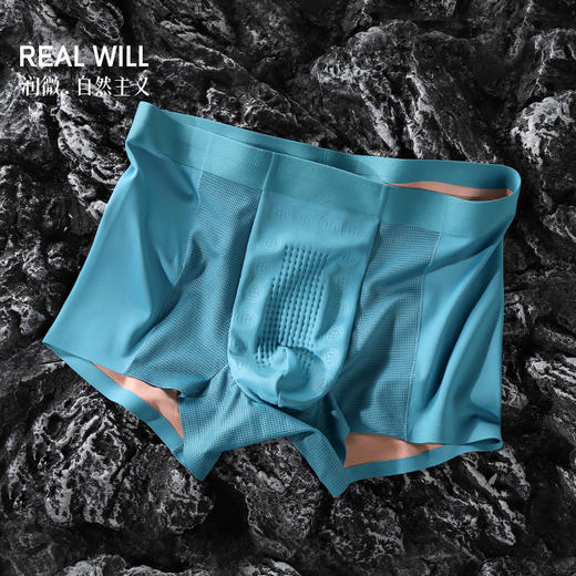 N1-【3条装】【100支兰精莫代尔 桑蚕丝底档 3条装】润微网孔男士内裤兰精莫代尔男式四平角透气裤衩 小空调 商品图2