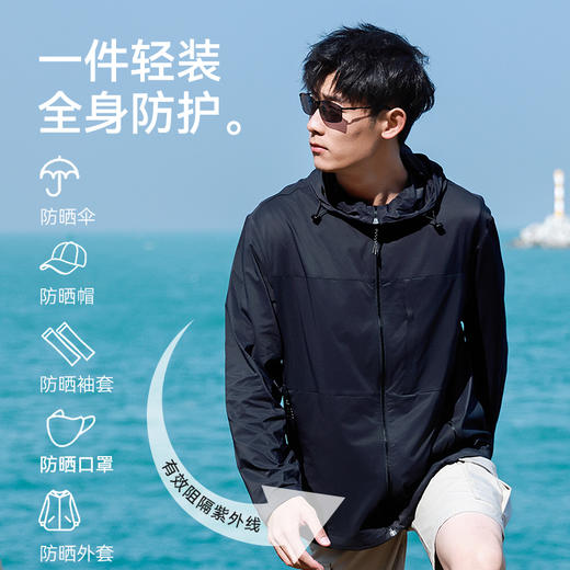 十如仕防晒衣户外皮肤衣宽松防晒休闲连帽薄款夏季轻薄春夏-OW18 商品图10
