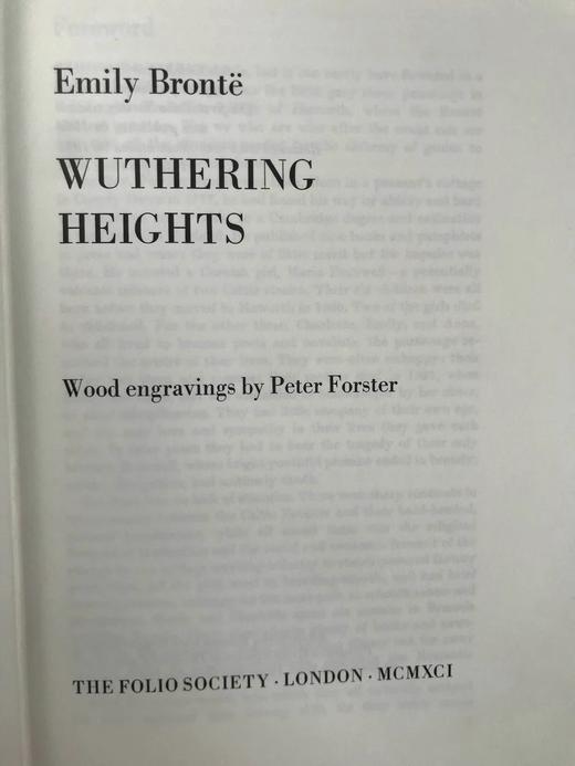 艾米莉·勃朗特《呼啸山庄》 配多幅木版画插图 精装18开带书匣 商品图3