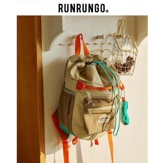 runrungo【千层蛋糕】抽绳背包配耳机小包 商品图2