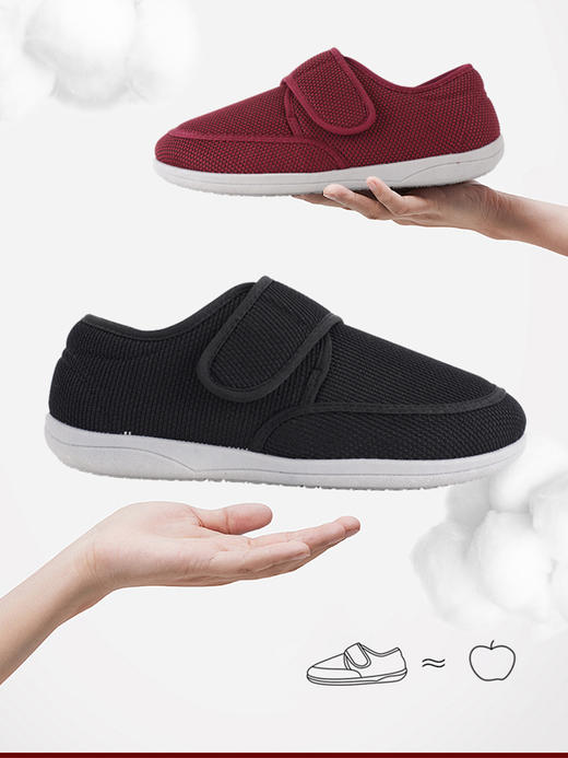 巴玛适春季软底鞋妈爸款鞋子透气加肥宽松老人鞋防滑超轻脚宽防滑A7 商品图10