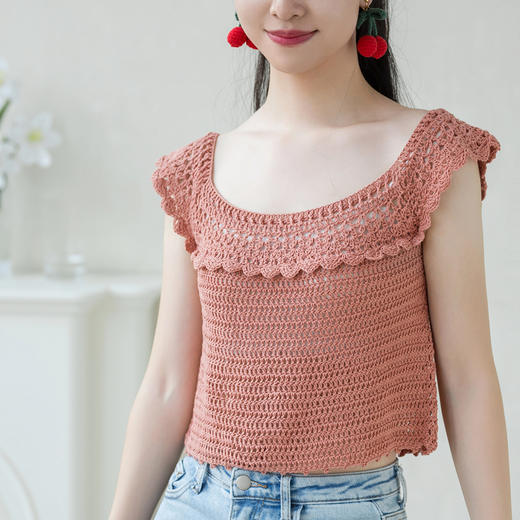 苏苏姐家素意小衫手工diy钩针编织棉麻衣服毛线团材料包 商品图2