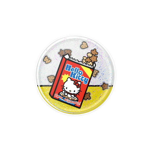 【零食天堂】晃晃麦片盒 PopSockets x Hello Kitty 合作系列 POPGRIP泡泡骚手机粘贴式气囊支架 Tidepool流沙系列 撞色 凯蒂猫 食物 卡通 商品图2