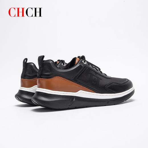 CHCH平衡鞋2025春夏新款伸缩带牛皮拼色男士休闲鞋CP1A2021 商品图2