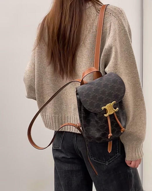 赛琳BONNIE光滑牛皮革背包（HH） 商品图2