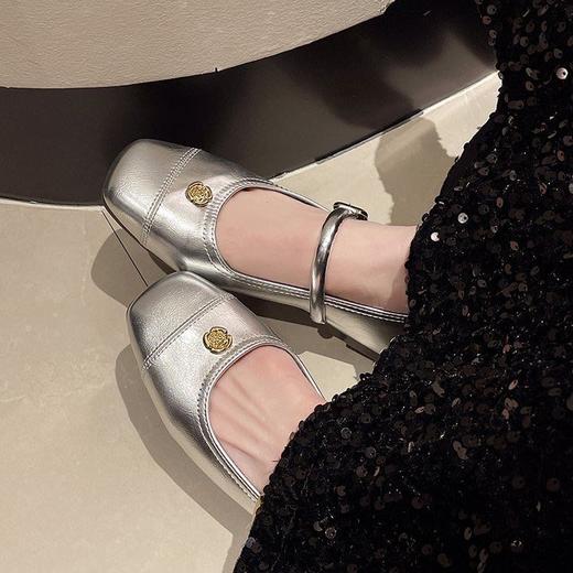 【YW】无忧购法式温柔小香风一字扣平底玛丽珍小皮鞋（尺码偏小，建议拍大一码）H262(截单后7天发货) 商品图4