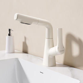 帝王洁具冷热水龙头卫生间洗脸盆家用抽拉式升降旋转MD11071