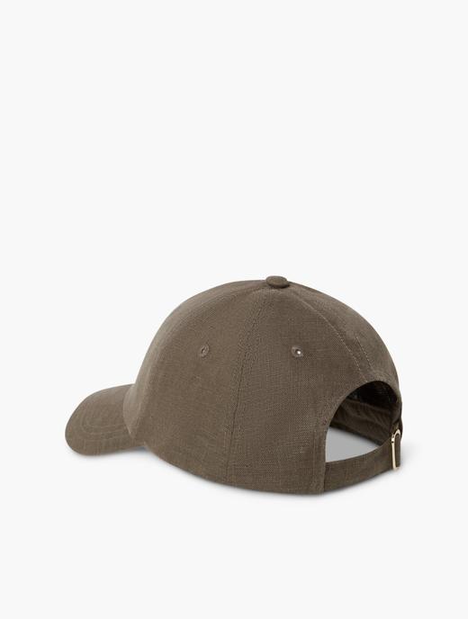 Frescobol Carioca - Fernando Linen Cap - Seawood - 男装 - 帽子 - 深棕色 商品图1