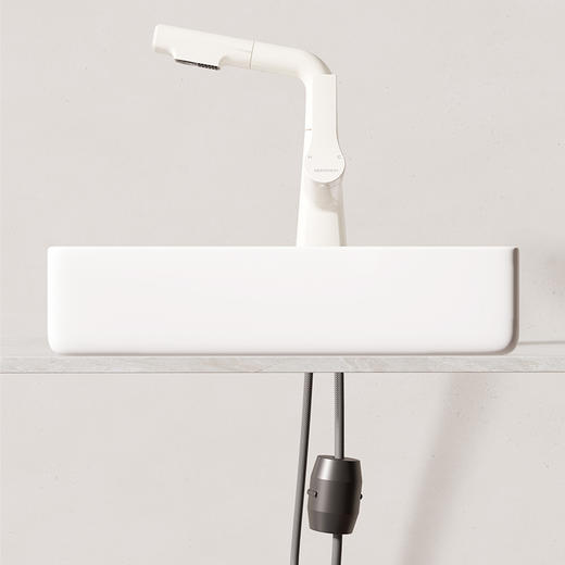 帝王洁具冷热水龙头卫生间洗脸盆家用抽拉式升降旋转MD11071 商品图4