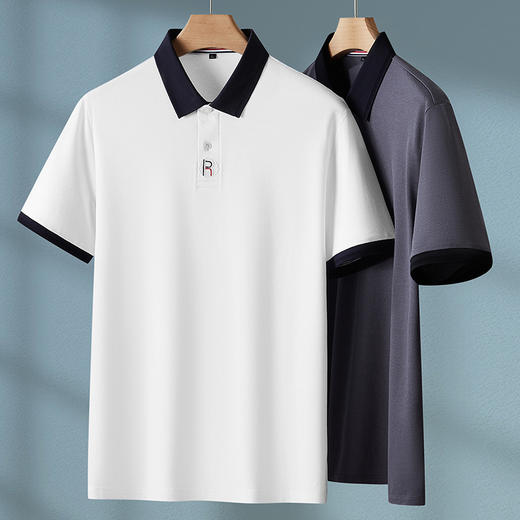 【莫代尔棉】【DPF】大依优型大码短袖POLO衫莫代尔棉t恤加肥加大肥佬宽松半袖体恤胖子上衣男士 商品图4