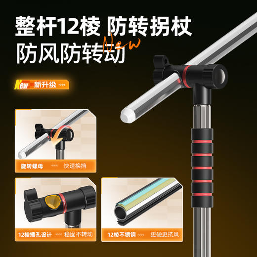 佳钓尼伏魔扣花钓鱼伞超轻拐杖伞遮阳伞防晒抗风 商品图2