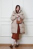 HAYES 杏色韩版百搭中长款羽绒服 19711 商品缩略图0