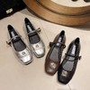 【YW】无忧购法式温柔小香风一字扣平底玛丽珍小皮鞋（尺码偏小，建议拍大一码）H262(截单后7天发货) 商品缩略图1