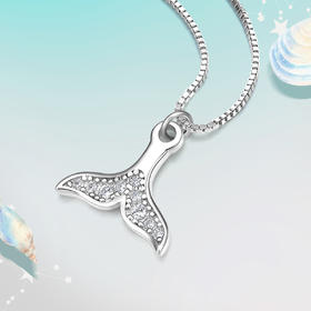 BYGS067020-816-A0 周六福 美人鱼尾吊坠女925银项链时尚盒子链锁骨链套链
